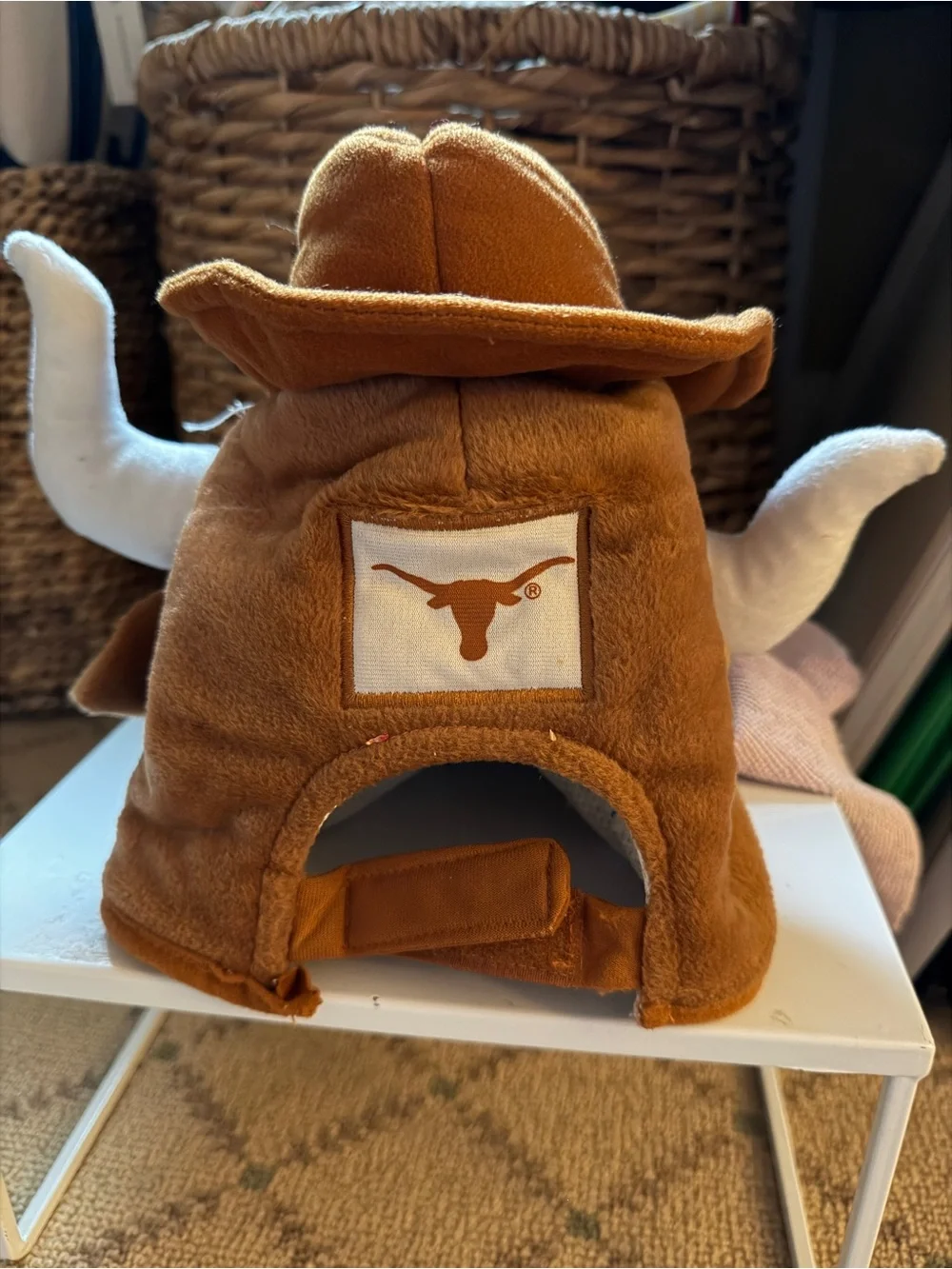 Vintage TeamHeads plush Texas Longhorns Bevo mascot novelty hat / cap